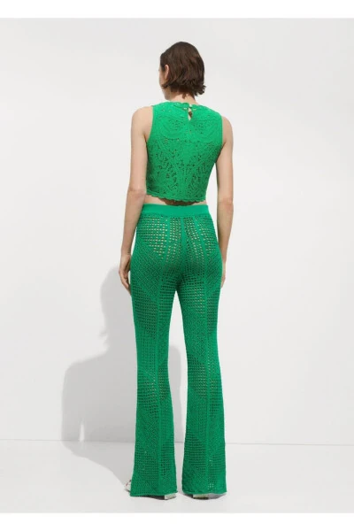 Openwork Knit Pants - 4