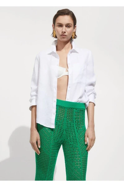 Openwork Knit Pants - 7