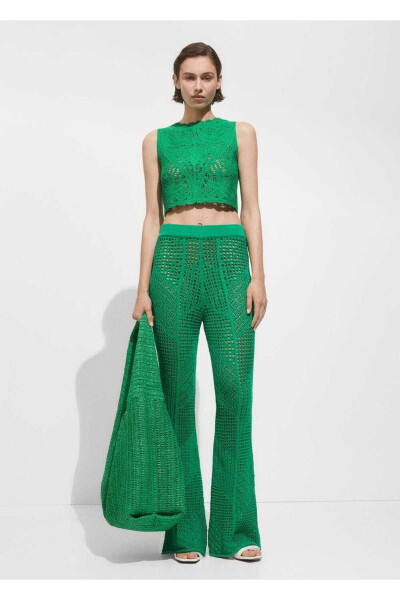 Openwork Knit Pants - MANGO WOMAN (1)