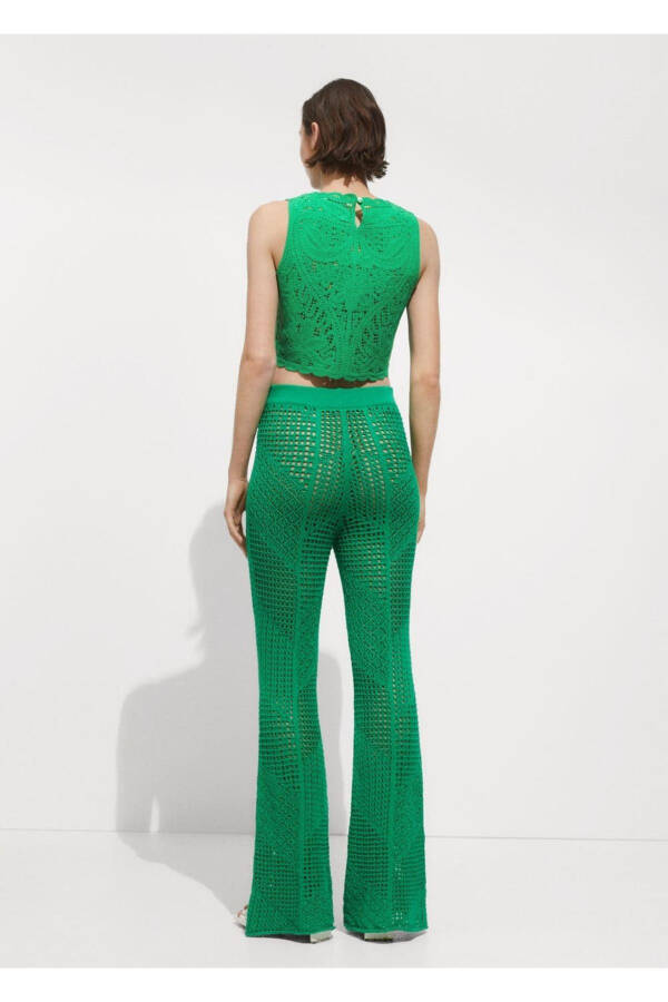 Openwork Knit Pants - 4