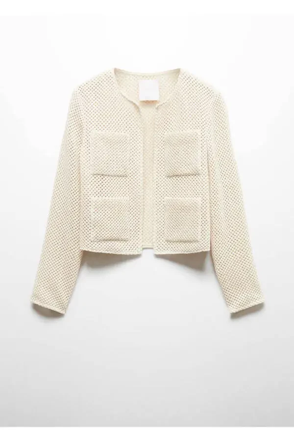 Openwork knitted cardigan - 3