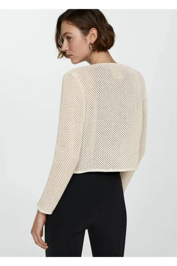 Openwork knitted cardigan - 4