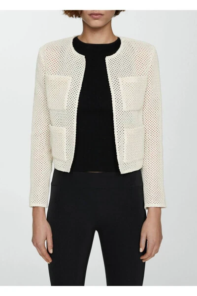 Openwork knitted cardigan - 7