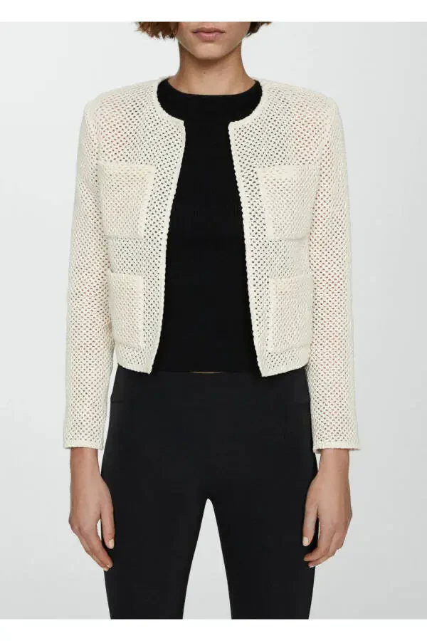 Openwork knitted cardigan - 7