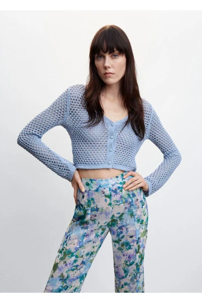 Openwork Knitted Cardigan - MANGO