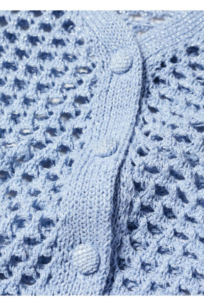 Openwork Knitted Cardigan - 6