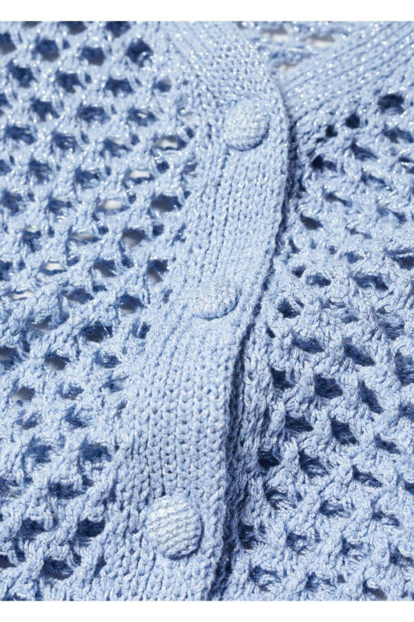 Openwork Knitted Cardigan - 6