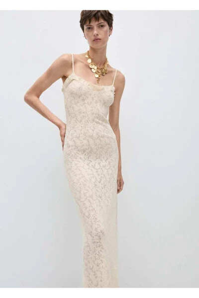 Openwork knitted dress - MANGO