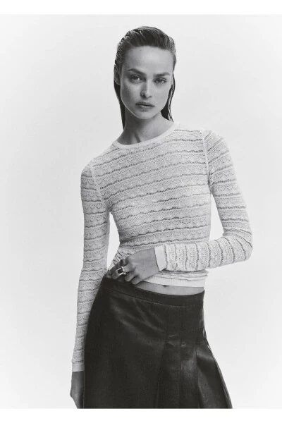 Openwork Knitted Sweater - MANGO