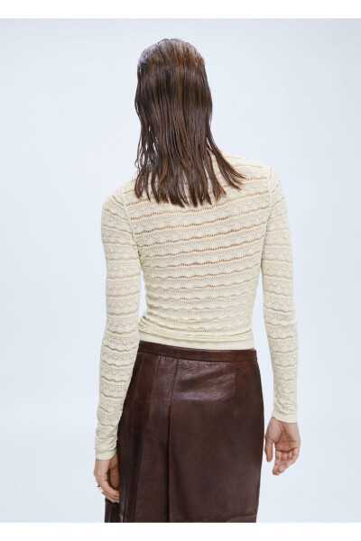 Openwork Knitted Sweater - 4