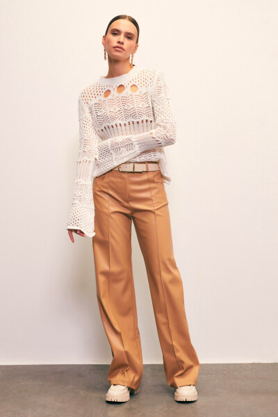 Openwork Loose Knit - ECRU - 5