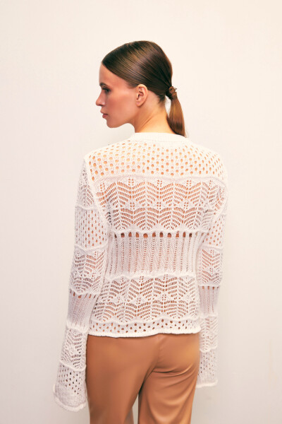 Openwork Loose Knit - ECRU - 6