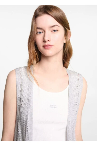 Openwork Lurex Vest - 7