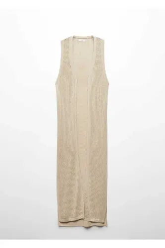 Openwork lurex vest - Golden Yellow - 3