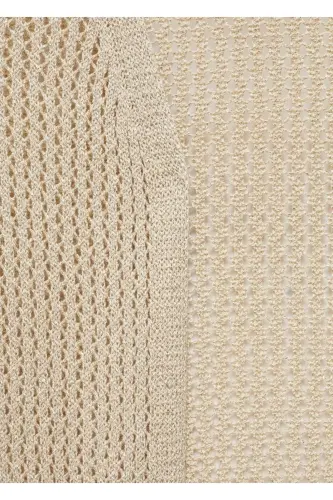 Openwork lurex vest - Golden Yellow - 5