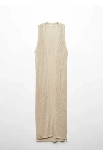 Openwork lurex vest - Golden Yellow - 3