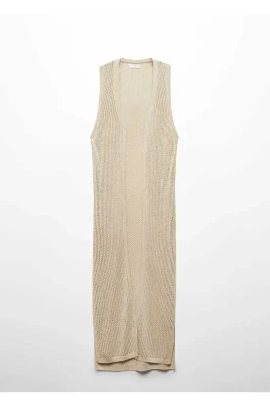 Openwork lurex vest - Golden Yellow - 3