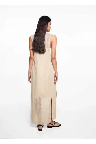 Openwork lurex vest - Golden Yellow - 4