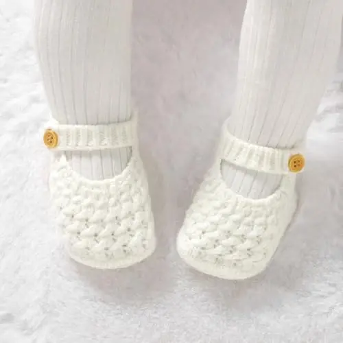 Opewod Baby Booties Qo'lda to'qilgan etiklar Yumshoq issiq birinchi qadamlar Yangi tug'ilgan chaqaloqlar uchun paypoq poyabzallari - OPEWOD (1)