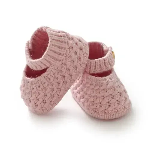 Opewod Baby Booties Hand Knit Boots Slippers Soft Warm First Walkers Socks Shoes for Newborn Infan Boys Girls - 1