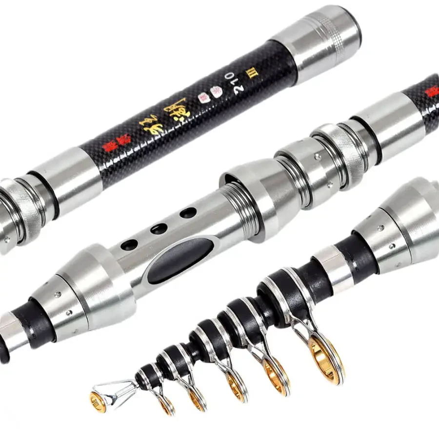 Opolski 1.5/1.8m High Carbon Fiber Lightweight Telescopic Casting River Sea Fishing Rod-1.5M - 1