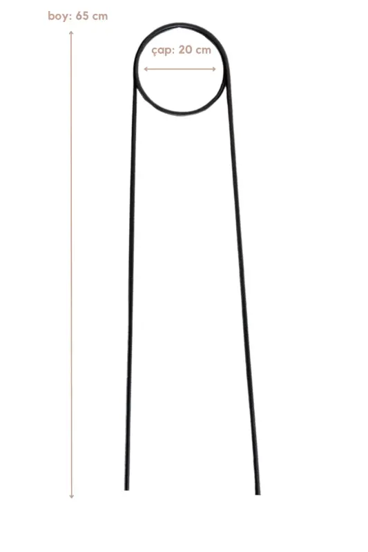 Опора для растений / Черная металлическая крючковая модель 65 см / 1 шт. / Лестница для вьющихся растений - 2