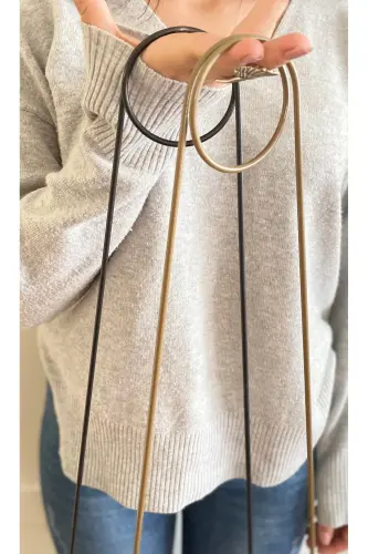 Опора для растений / Черная металлическая крючковая модель 65 см / 1 шт. / Лестница для вьющихся растений - 3