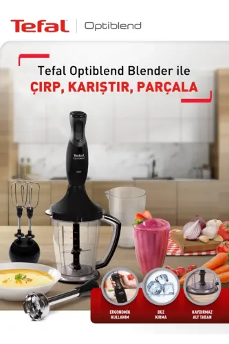Optiblend Öğütücü Paslanmaz Çelik Blender Seti Siyah-siyah - TEFAL (1)