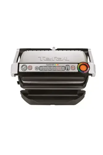 OptiGrill+ 4 Porsiyon Kapasiteli 2000 Watt 6 Programlı Barbekü Izgara ve Tost Makinesi - Inox - TEFAL (1)