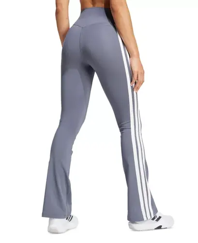 Optime Essentials 3 Stripes Flared Leggings - Onix/white - ADIDAS (1)