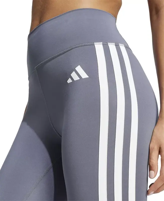 Women's Optime Essentials 3 Stripes Flared Leggings - Onix/white - 4