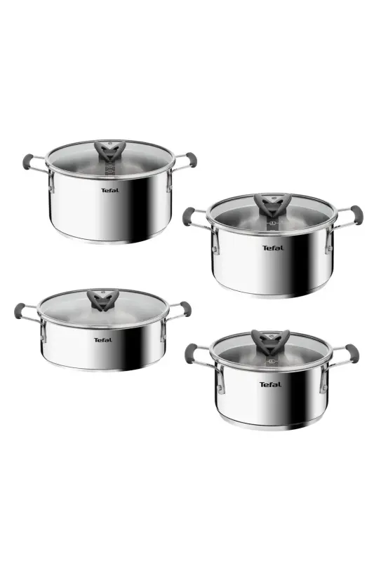 Optispace 8 Parça Çelik Tencere Seti-142344 - TEFAL