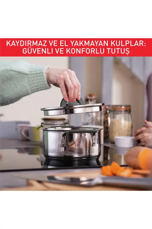 Optispace 8 Parça Çelik Tencere Seti-142344 - 3