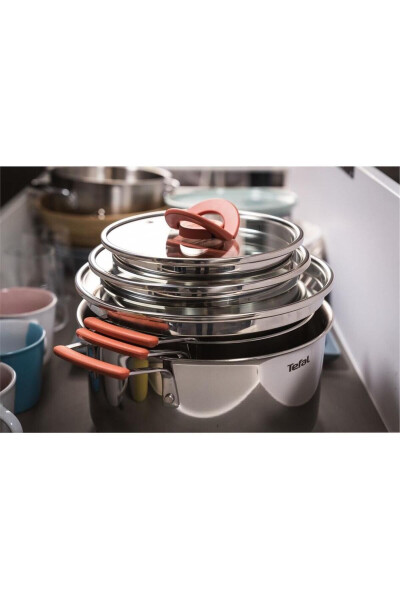 Optispace Steel Pot Set - 6 Pieces - 14