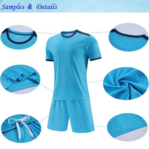 OPUTWDF Custom Soccer Jersey for Boys Girls Personalized Soccer T-Shirts and Shorts for Men or Women - 3