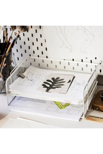 Oq 2 qavatli to'rli po'lat fayl hujjat javoni Litsey A - 5