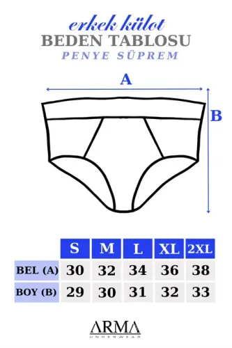 Oq 6 dona-paket erkaklar uchun ichki kiyimi 100% paxta penye - BÜYÜKBEDENIZ (1)