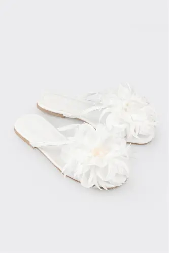 Oq ayollar tekis shippak-Oq - ELLE SHOES (1)