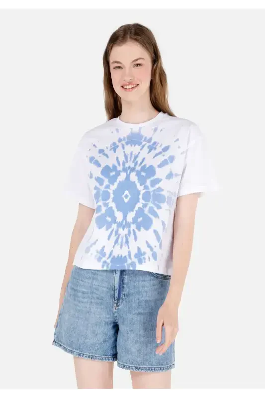 Oq ayollar uchun T-ko'ylak qisqa yengli - 1