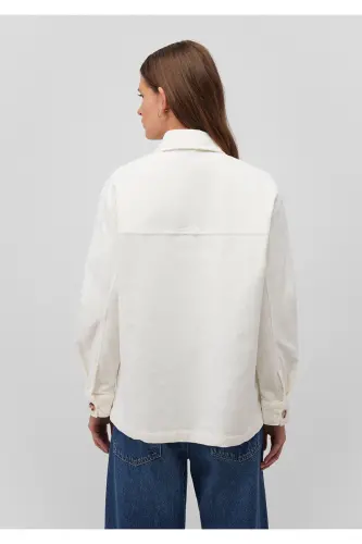 Oq baxmal ko'ylak Loose Fit / Keng kesim 12 - 5