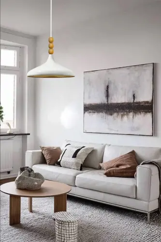Oq Champion yog'och boncukli bitta lyustrali osma salon oshxona butik chiroq yoritgichlar-OQ - 4