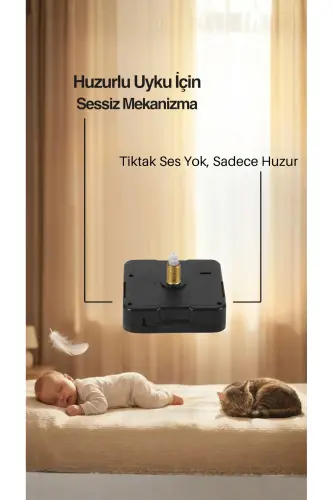 Oq Gold oynali Pleksi Piano Model Raqamli Uy Sovg'a Jim Devor Soati-Oq Gold - 3