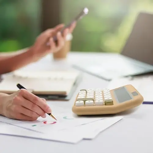 Oq kalkulyator, UPIHO bej standart kalkulyatori 12 raqamli katta LCD displey va katta tugmalar bilan, Oq oltin ofis aksessuarlari ayollar uchun stol, Ofis, maktab, uy, biznes uchun materiallar - 5