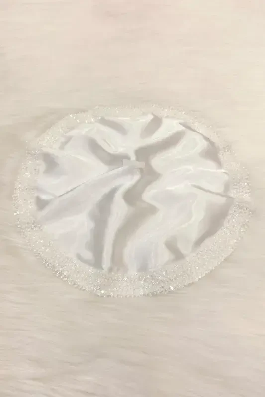 Oq kelin kuyov ro'molcha pulli, Halay qo'l ro'moli, To'y xina sunnat söz nishon Bride Bo'ydoq - ORKİDESATENMENDİLBEYAZ - 3