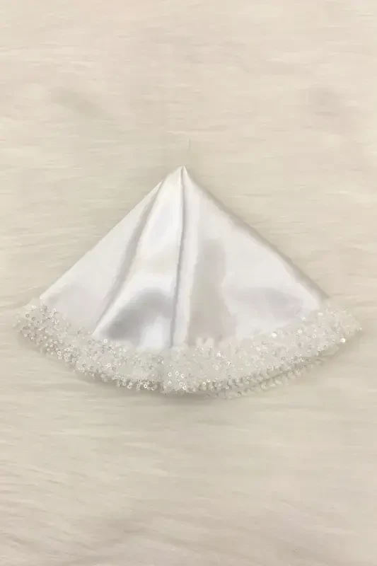 Oq kelin kuyov ro'molcha pulli, Halay qo'l ro'moli, To'y xina sunnat söz nishon Bride Bo'ydoq - ORKİDESATENMENDİLBEYAZ - 4