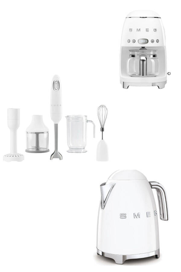 Oq Kettle, filtrli qahva mashinasi va qo'l blender to'plami - 1