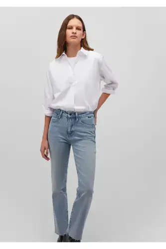 Oq ko'ylak Loose Fit / Keng bichimli 1210943-6 - 1