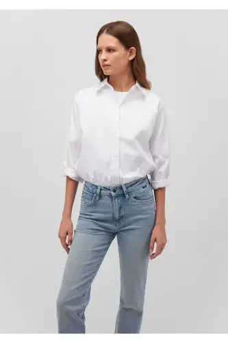 Oq ko'ylak Loose Fit / Keng bichimli 1210943-6 - 2