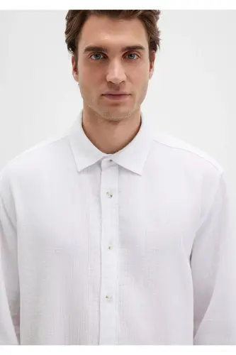 Oq ko'ylak Regular Fit / Oddiy Kesim 0211518-62 - 6