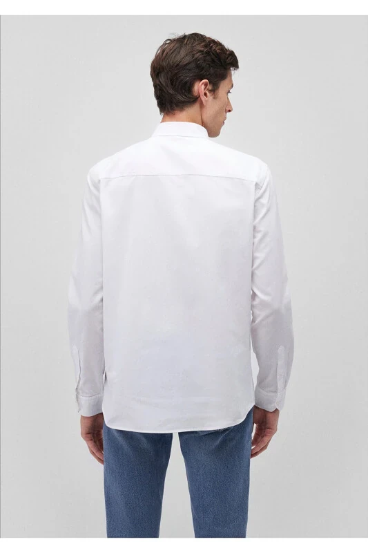 Oq ko'ylak Slim Fit / Tor Kesim 0211192-620 - 1